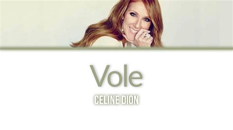 chanson vole celine dion paroles|vole mon amour paroles.